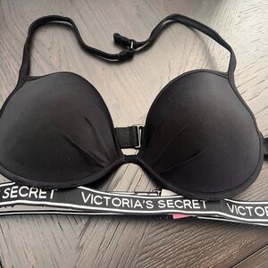 36 C Victoria's Secret Black Underwire plunge Bra/Bikini top